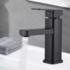 Monocomando para lavatorio talita bahamas negro pico bajo — vista 1