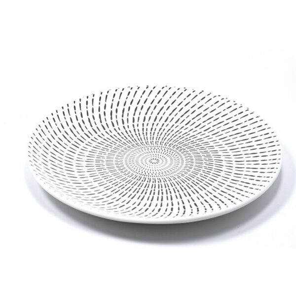 Plato plano de porcelana kennedy blanco 10.5¨