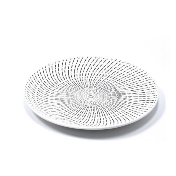 Plato plano de porcelana kennedy blanco 8¨