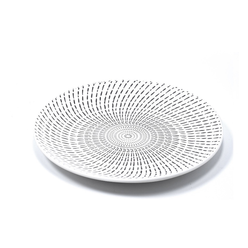 Plato plano de porcelana kennedy blanco 8¨