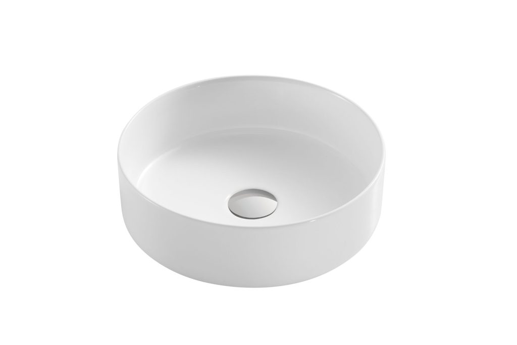 Bacha de apoyo circular dettaglio blanco 36x36x12cm