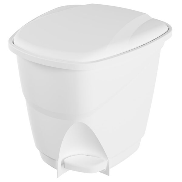 Basurero ecológico astra con pedal blanco 16lts