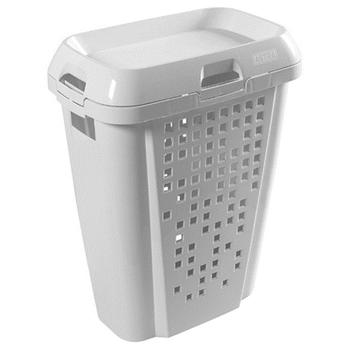 Cesto para ropas astra blanco 45lts