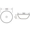 Bacha de apoyo circular dettaglio blanco 39,5×39,5×13,5cm — vista 1