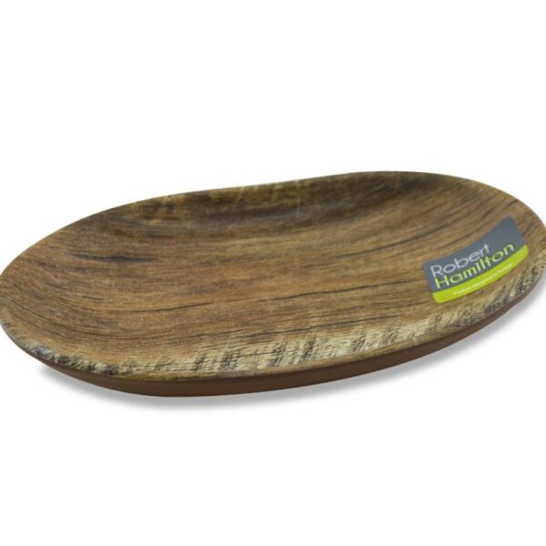 Plato ovalado sierra hamilton marrón 18.3x11.5x3cm kul27018si