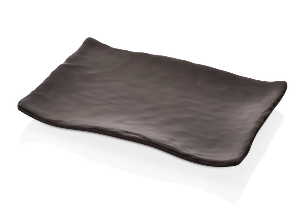 Plato de melamina rectangular terra hamilton 27.7×19.2×2.8cm