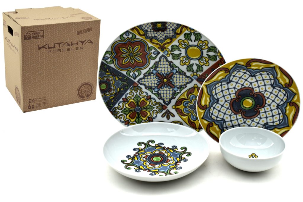 Set de vajilla de porcelana kutahya 24 piezas