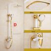 Kit ducha monocomando externo blanco/dorado — vista 1