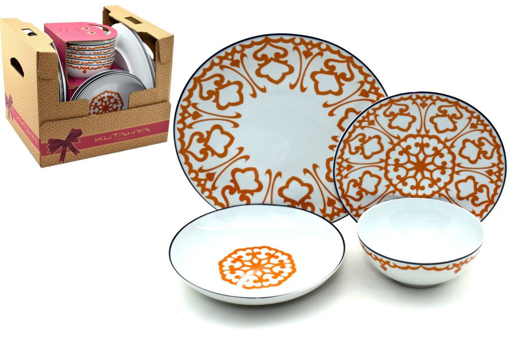 Set de vajilla de porcelana kutahya 24 piezas