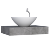 Encimera suspendida de porcelanato cozimax peri 80 gris — vista 2