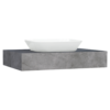 Encimera suspendida de porcelanato cozimax peri 80 gris — vista 1