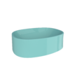 Bacha de apoyo ovalada cozimax lira verdigris — vista 1