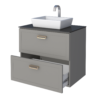 Mueble de baño cozimax odin con tapa de vidrio gris — vista 3