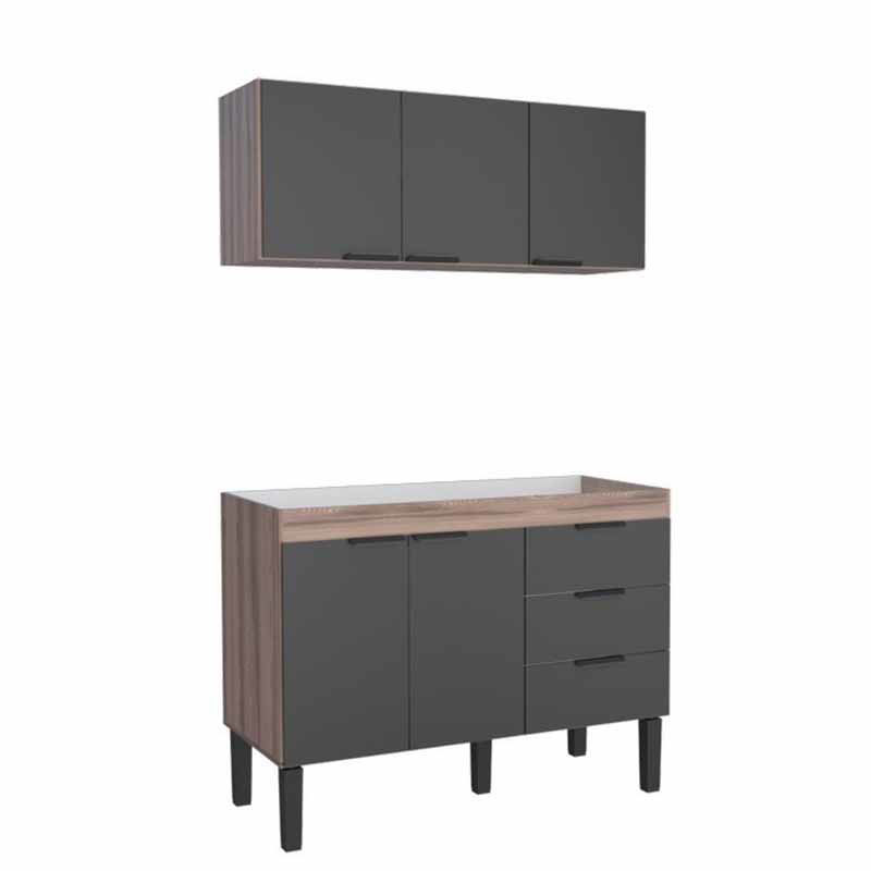 Combo de cocina cozimax flamingo negro 2 piezas