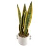 Maceta con planta artificial — vista 2