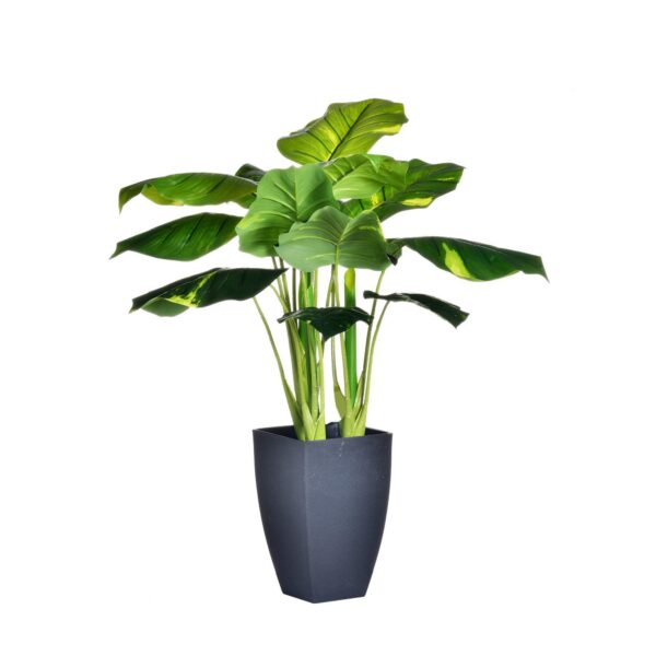 Maceta con planta artificial
