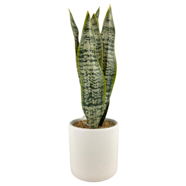 Maceta con planta artificial