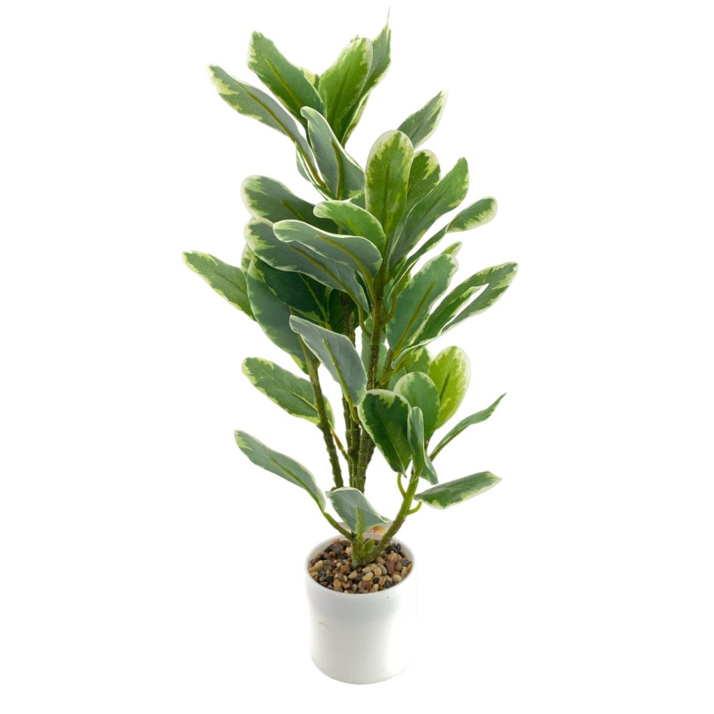 Maceta con planta artificial