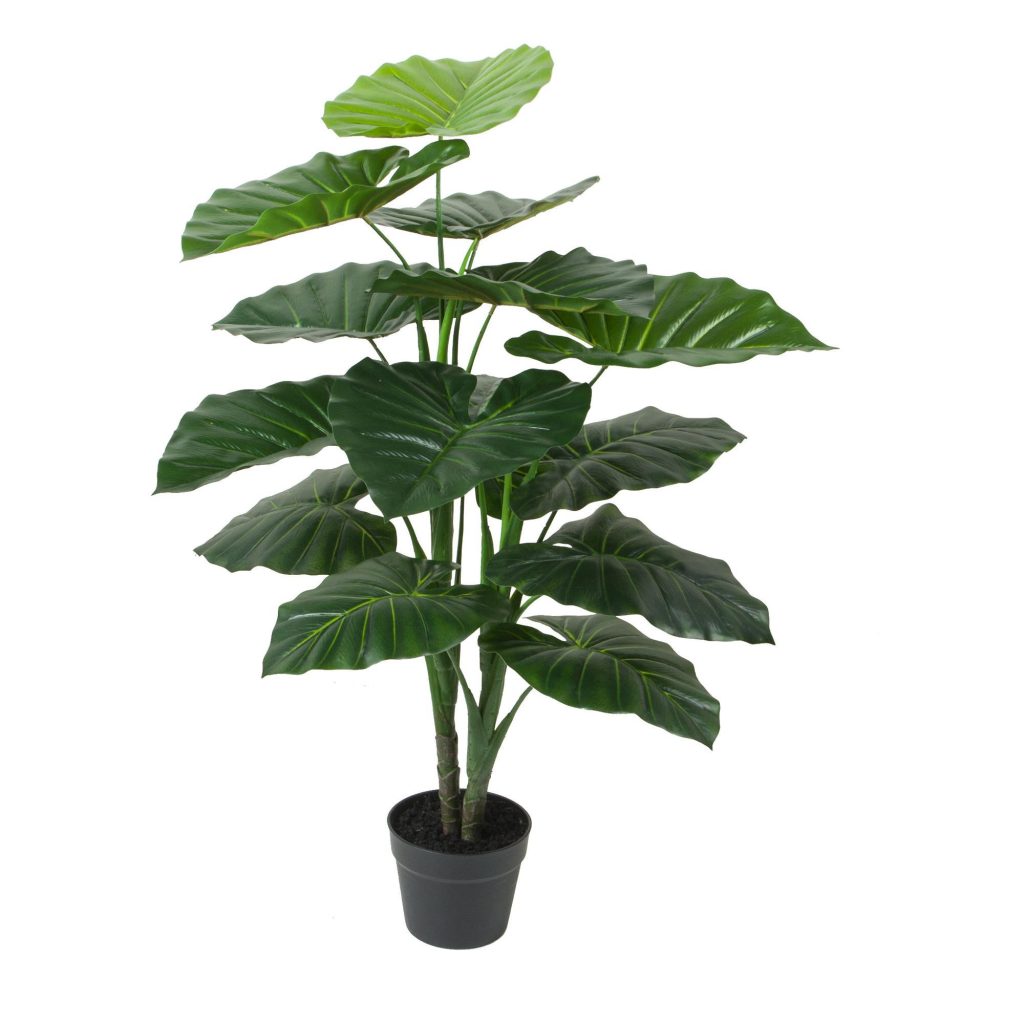 Maceta con planta artificial