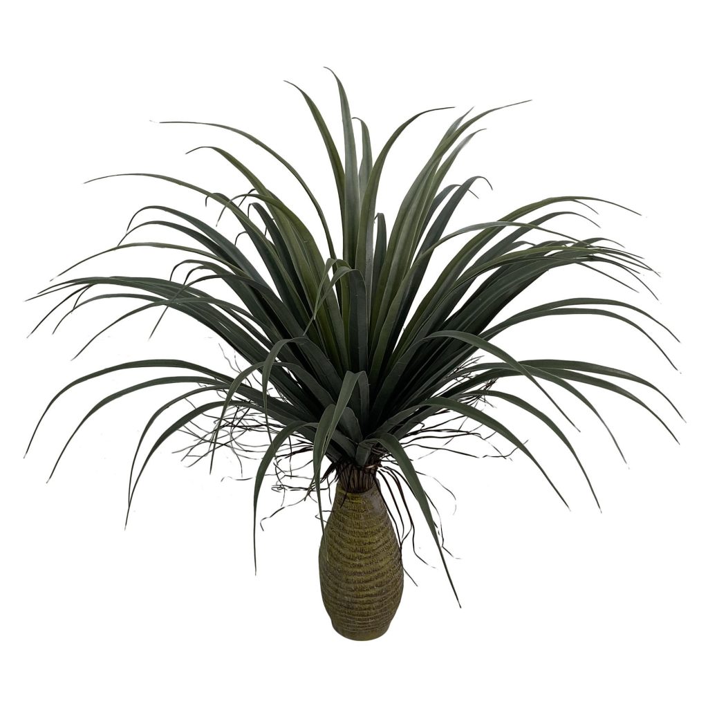 Maceta con planta artificial