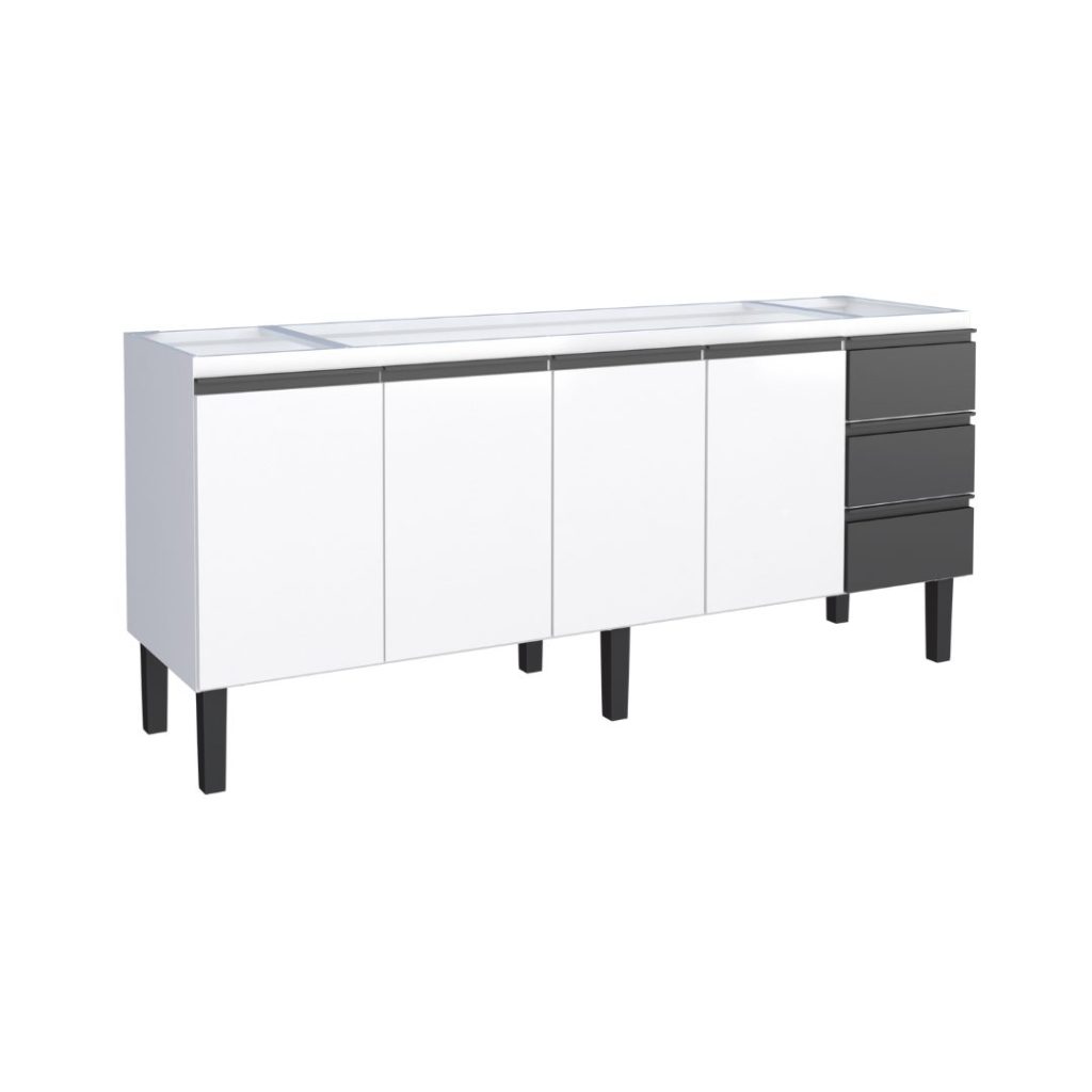 Mueble de cocina cozimax netuno negro/blanco 2 piezas