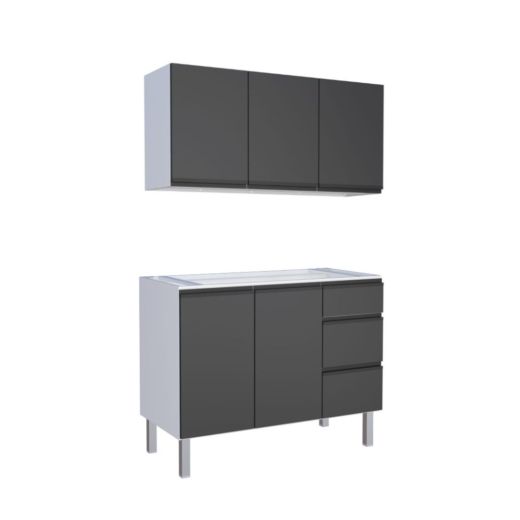Combo de cocina cozimax gaia negro 2 piezas