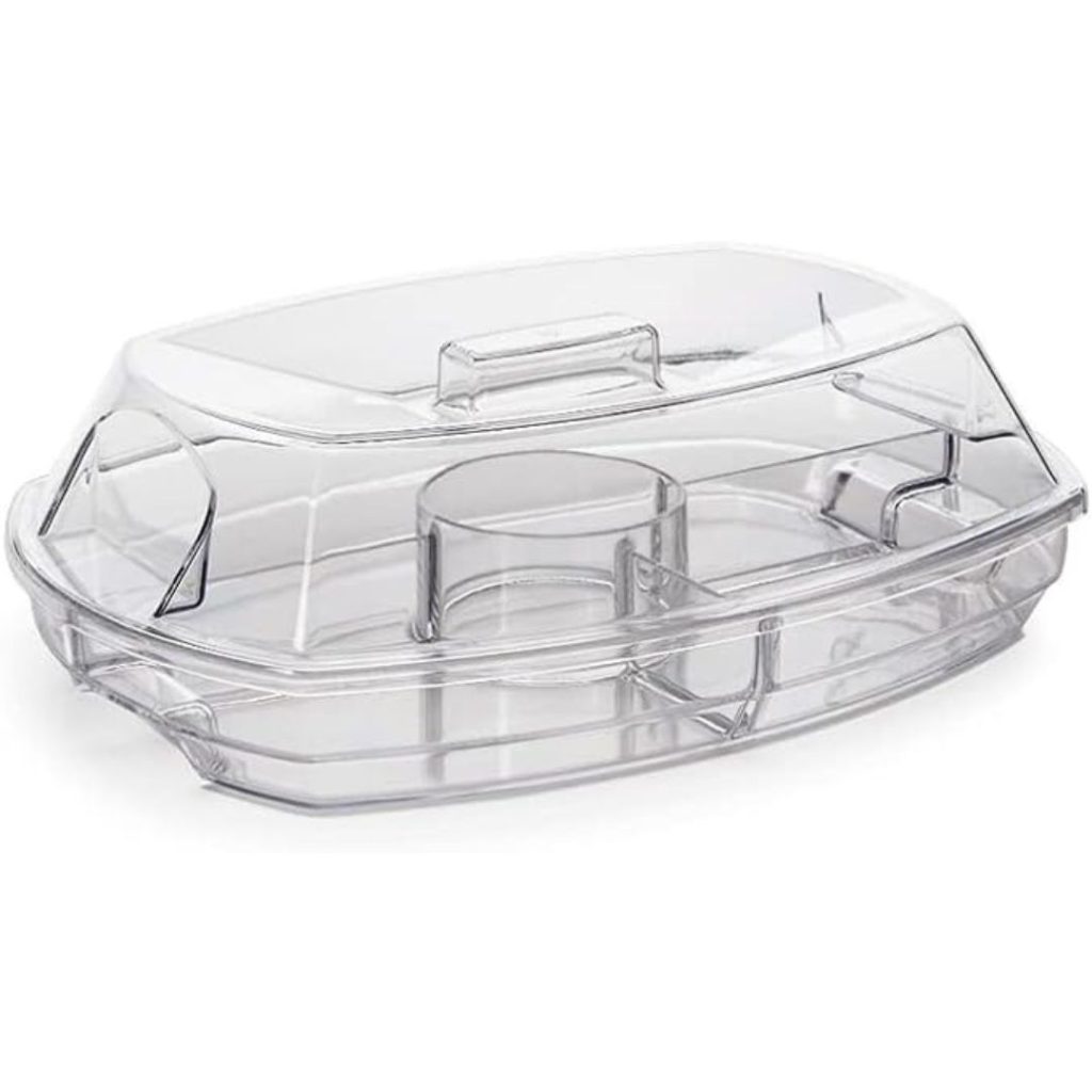 Bandeja para refrigerios con porta hielo