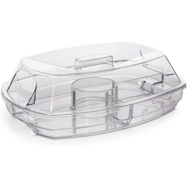 Bandeja para refrigerios con porta hielo