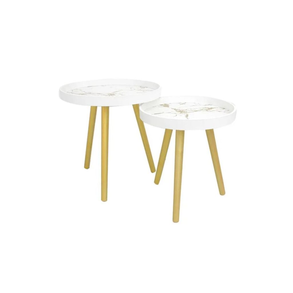 Set de mesa decorativa rainbows blanco/crema