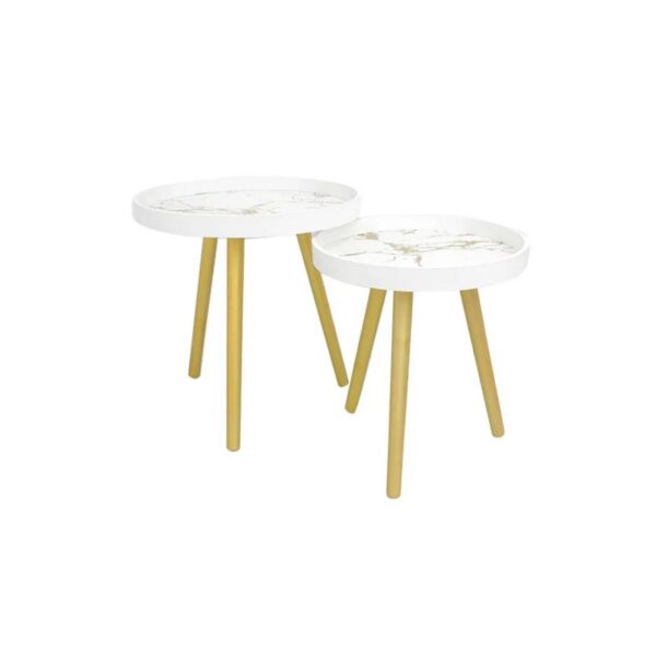 Set de mesa decorativa rainbows blanco/crema