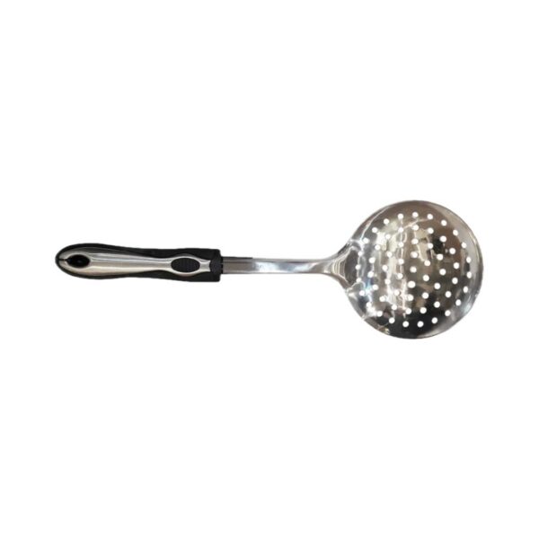 Cuchara de cocina ranurada mango negro