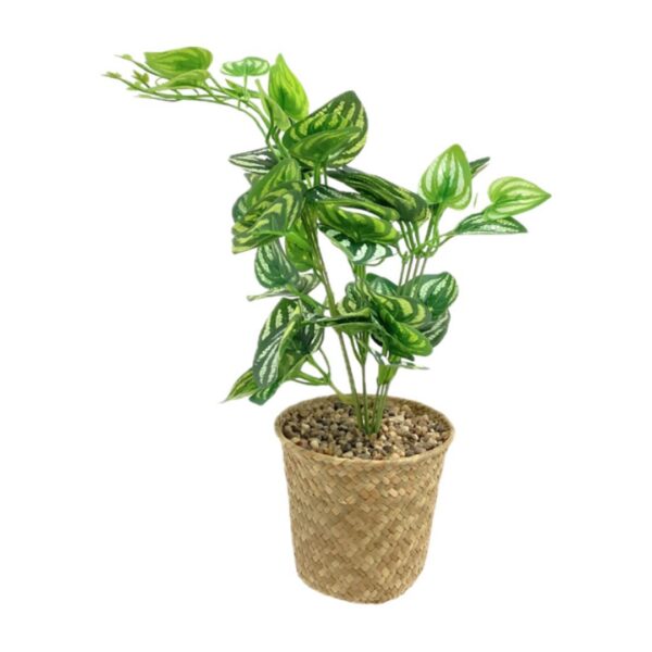 Maceta con planta artificial