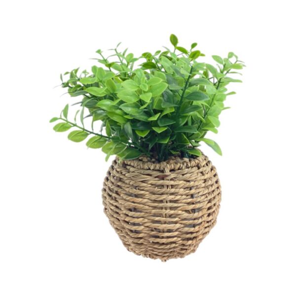 Maceta con planta artificial