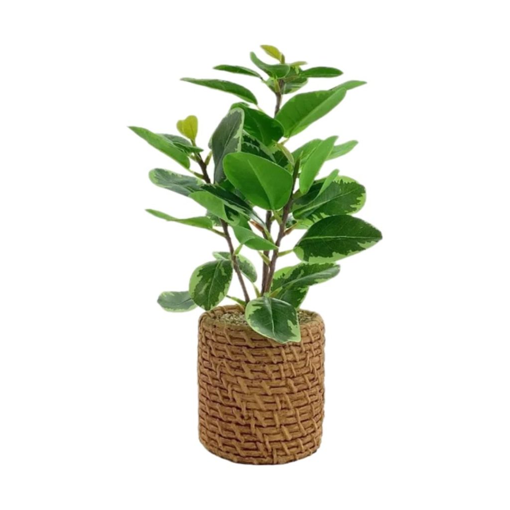 Maceta con planta artificial