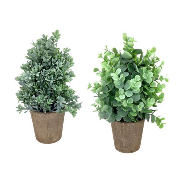 Maceta con planta artificial