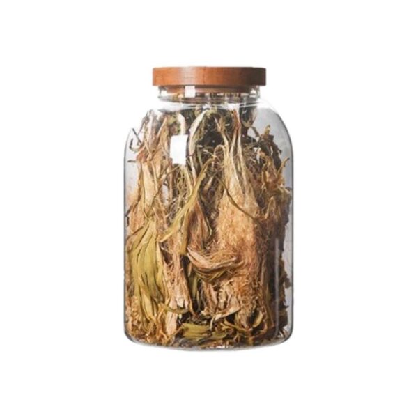 Frasco de vidrio con tapa a presión de madera 3,1 litros