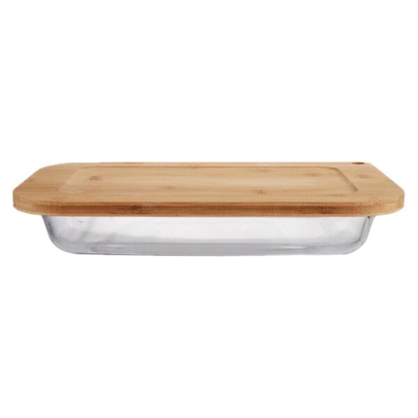 Fuente para horno con tapa de picar 1 en 2 de madera