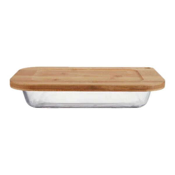 Fuente para horno con tapa de picar 1 en 2 de madera