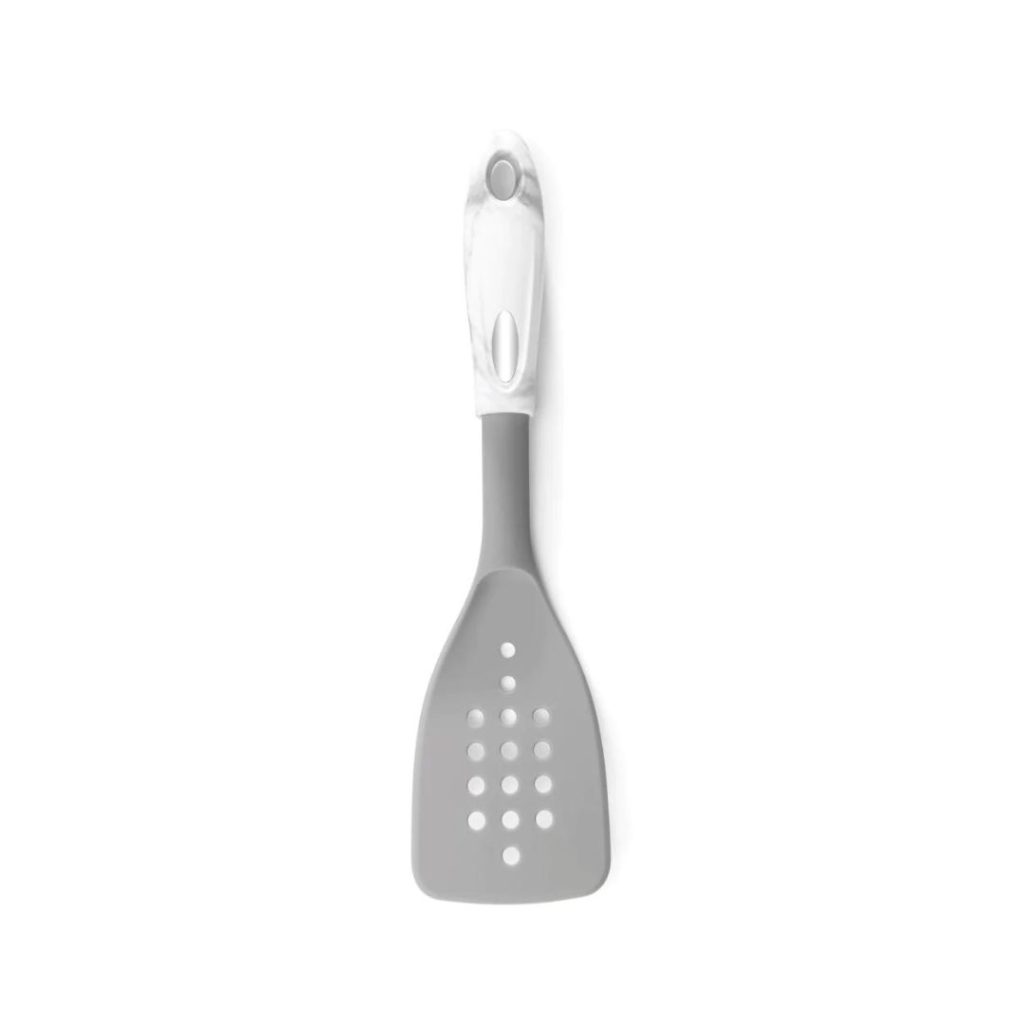 Espátula ranura de cocina silicona mango de mármol