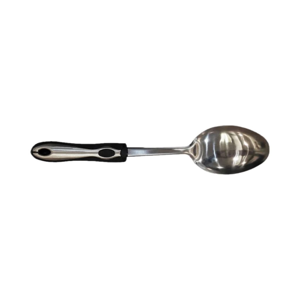 Cucharon de cocina metálico mango negro