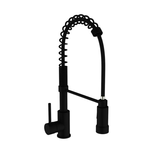 Grifo de cocina de mesa kennedy pico extensible negro matte