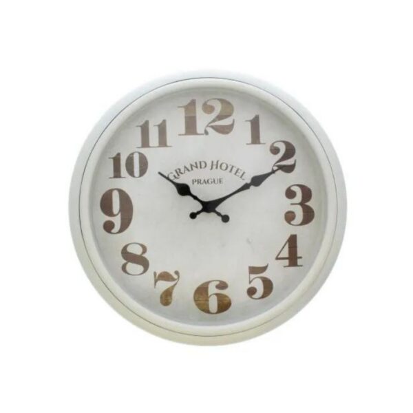 Reloj decorativo times & tower circular de pared blanco