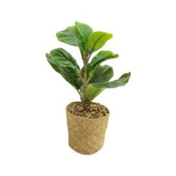 Maceta con planta artificial hierba marina