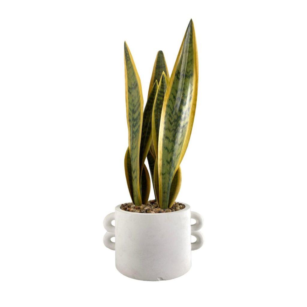 Maceta con planta artificial