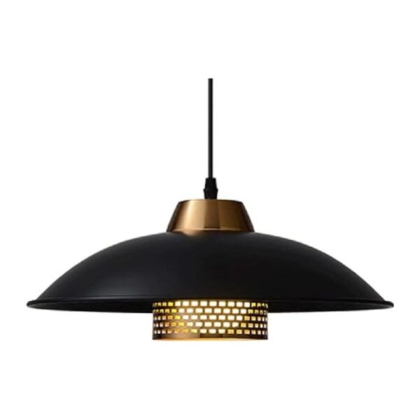 Lámpara colgante ensons negro/dorado