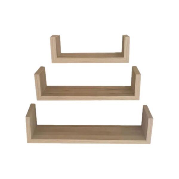 Set de estante de pared mays 3 piezas chocolate