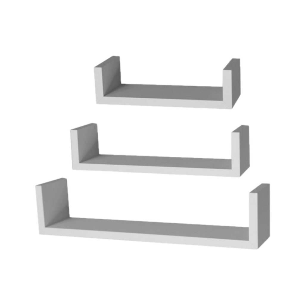 Set de estante de pared mays 3 piezas blanco