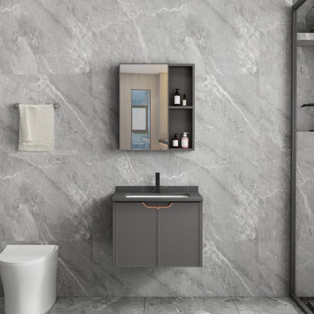 Mueble de baño con espejo kennedy negro