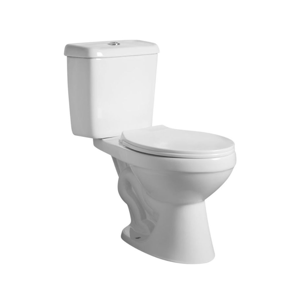 Inodoro cisterna baja/asiento blanco
