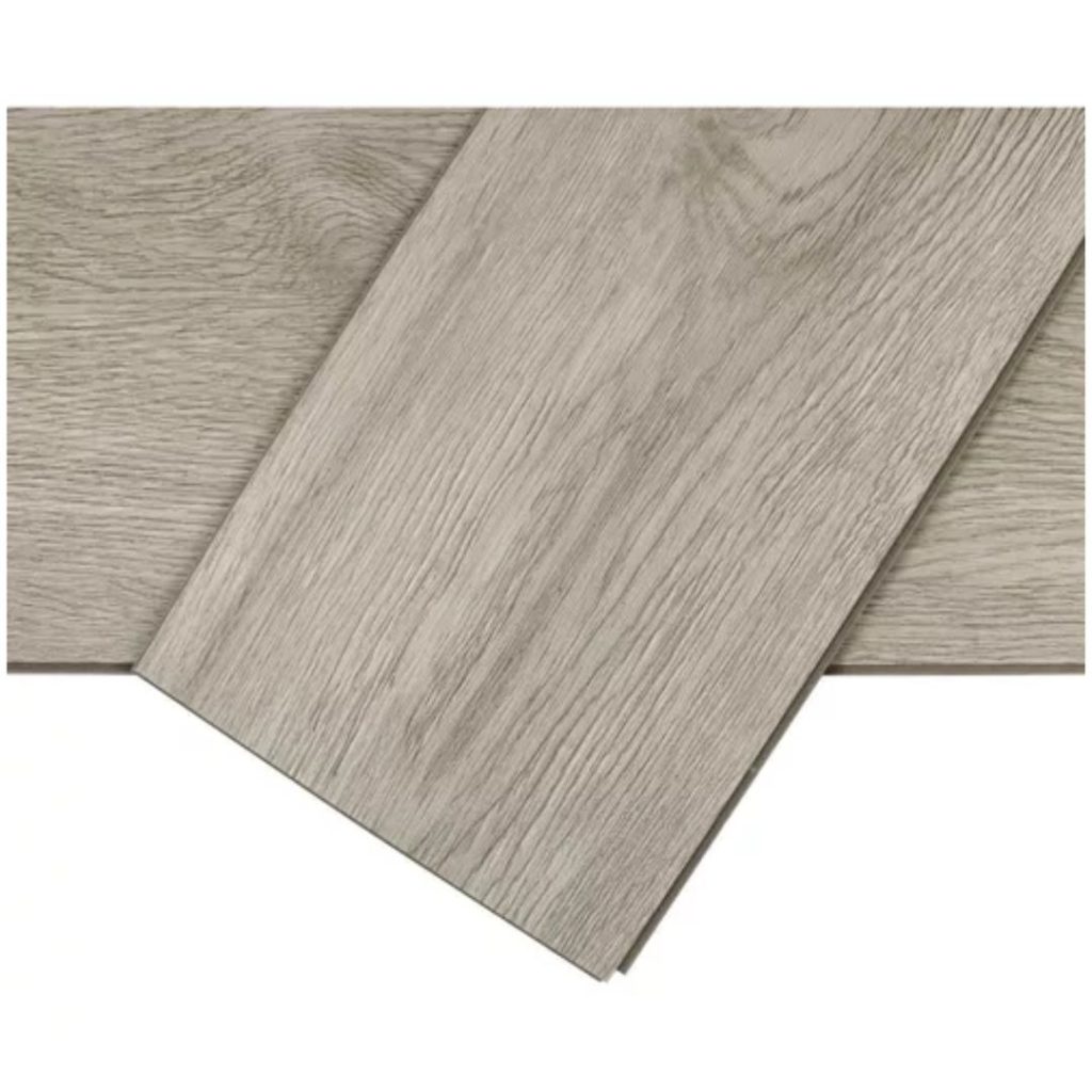 Piso PVC sistema click gris oscuro